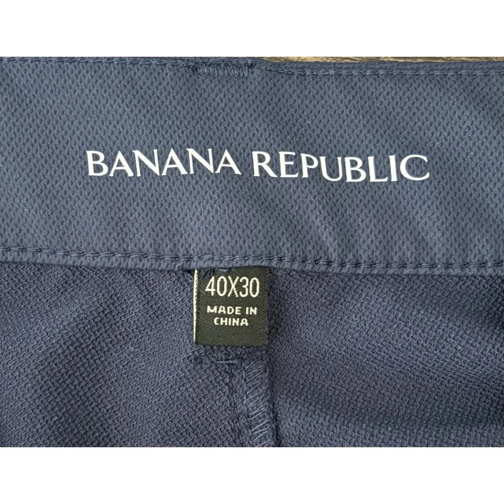 Banana Republic Mens 40x30 Navy Blue Performance Chino Tech Pants 1557516